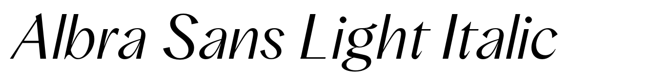 Albra Sans Light Italic